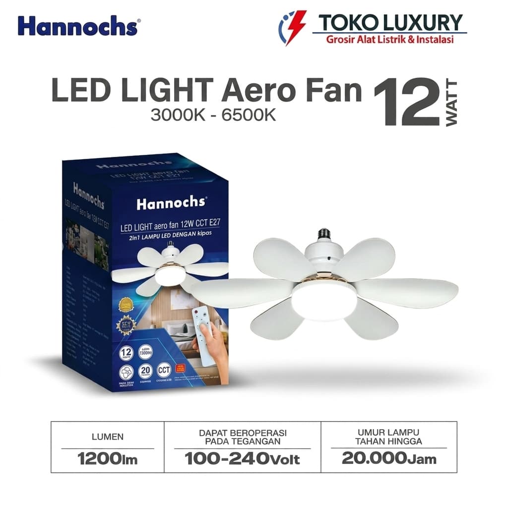 Kipas Angin + Lampu Hannochs Aero Fan